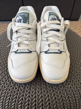 New Balance White and Navy Men’s Athletic Sneakers